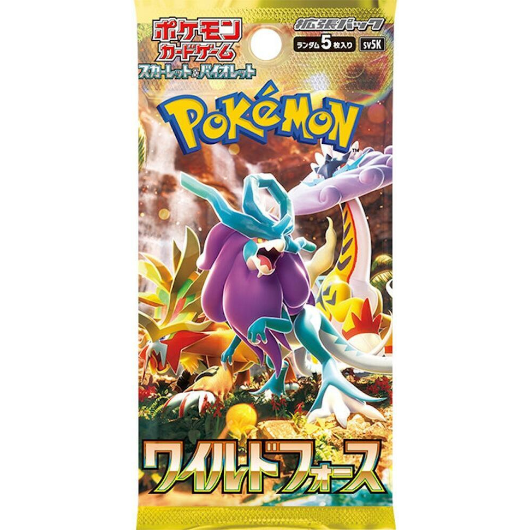 Wild Force - Booster Pack - 5 Random Cards - SV5K - Japanese / Korean